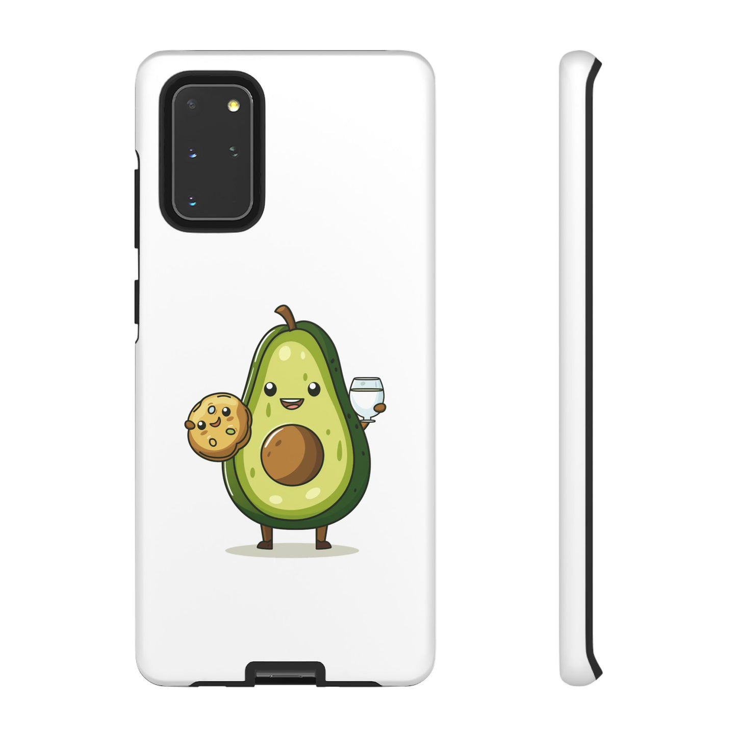 Tough Cases with Cute avocado cartoon character for iPhone, Samsung, and Google case