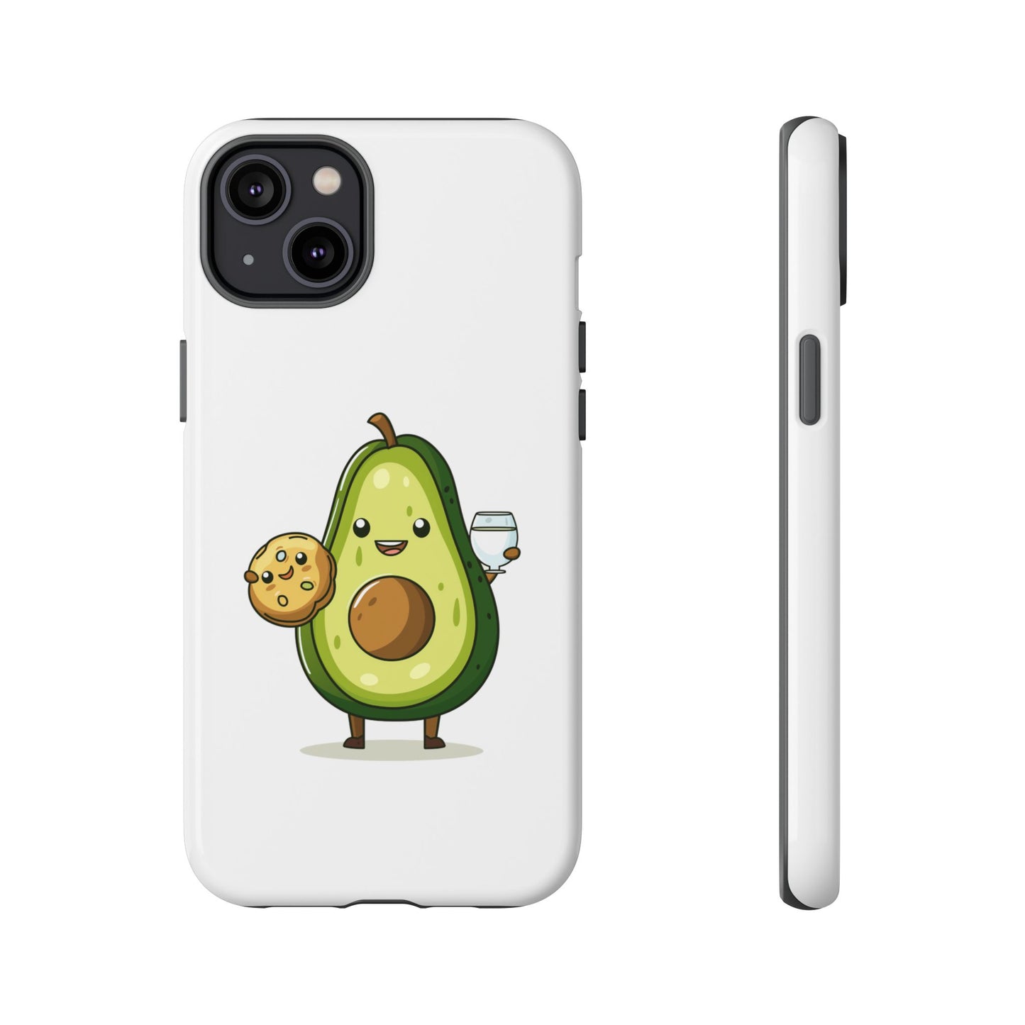 Tough Cases with Cute avocado cartoon character for iPhone, Samsung, and Google case