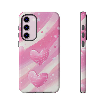 Pink Hearts Phone Case - iPhone, Samsung, and Google case