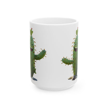 Funny Ceramic Mug with Cactus design, (11oz, 15oz)