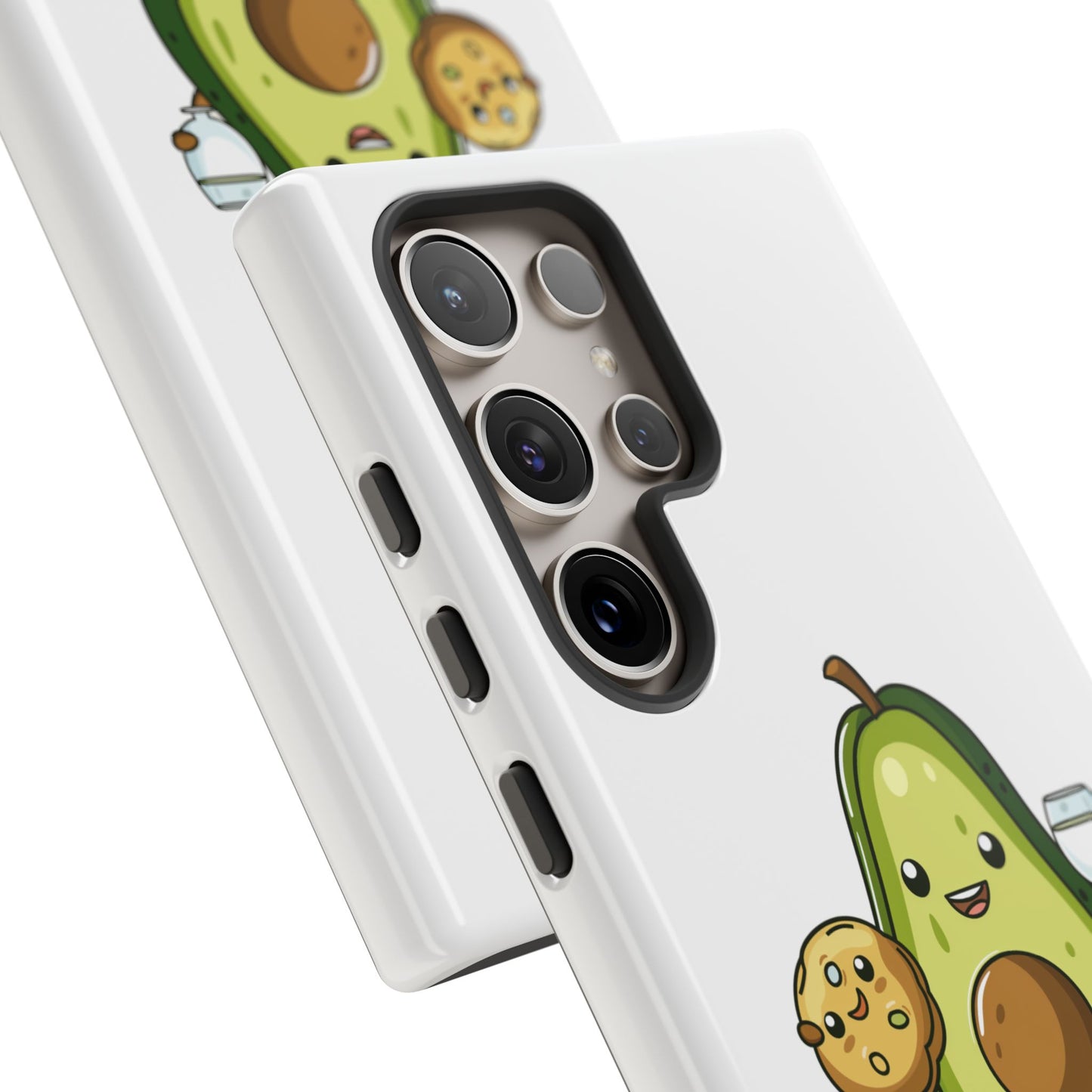 Tough Cases with Cute avocado cartoon character for iPhone, Samsung, and Google case