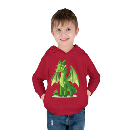 Toddler Pullover Fleece Hoodie - Cute Cartoon Dragon Design Hoodie