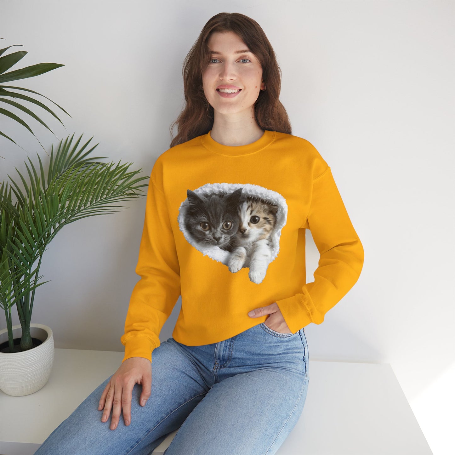 Playful Cats Crewneck Sweatshirt - Unisex Heavy Blend™ Crewneck Sweatshirt