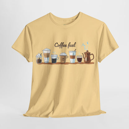 Coffee Cups T-shirt - Unisex Heavy Cotton Tee