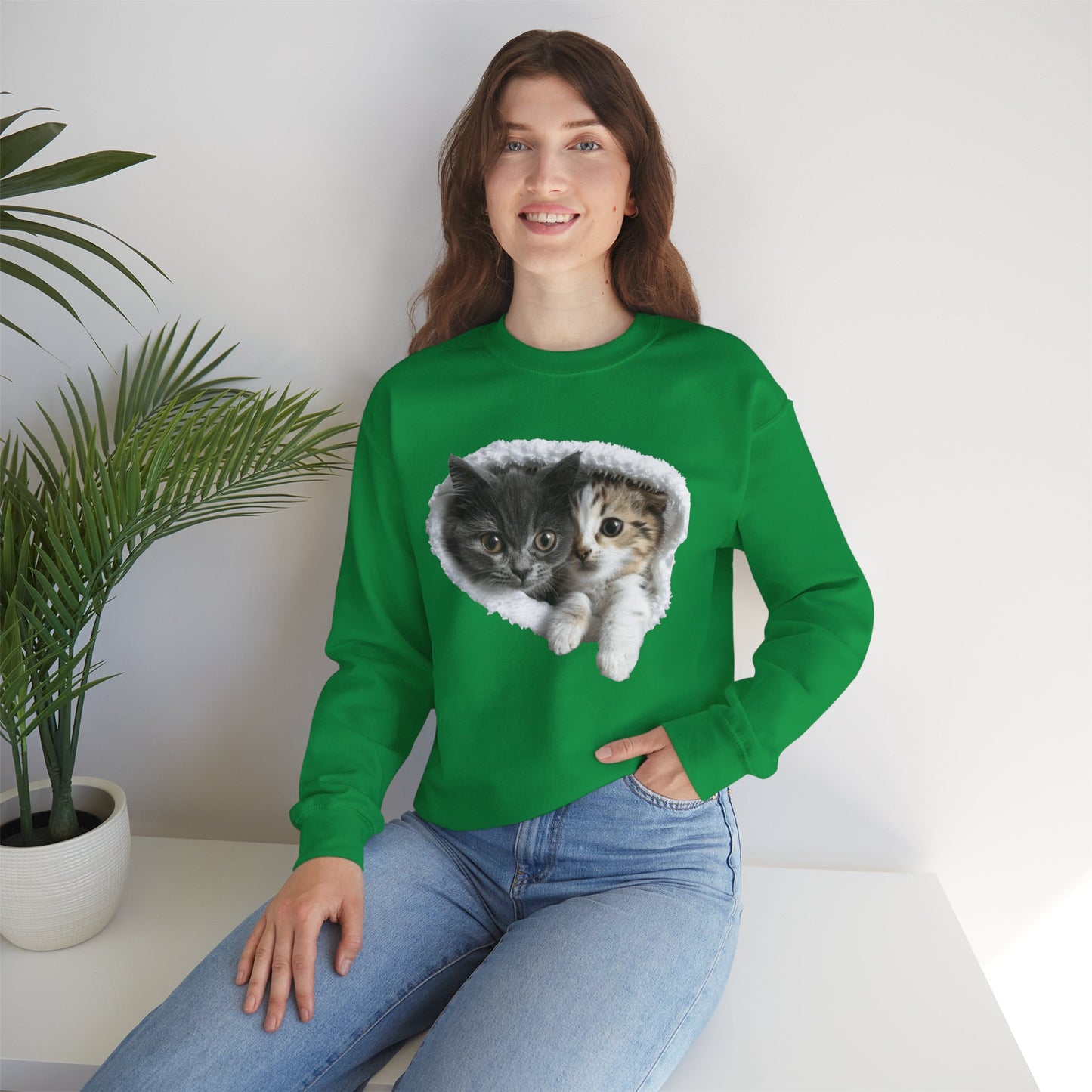 Playful Cats Crewneck Sweatshirt - Unisex Heavy Blend™ Crewneck Sweatshirt