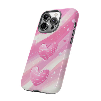 Pink Hearts Phone Case - iPhone, Samsung, and Google case