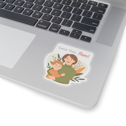 Love You, Mom! Kiss-Cut Stickers - Heartfelt Gifts for Mother's Day