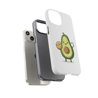 Tough Cases with Cute avocado cartoon character for iPhone, Samsung, and Google case