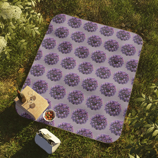 Floral Purple Picnic Blanket - Outdoor Comfort for Gatherings and Celebrations