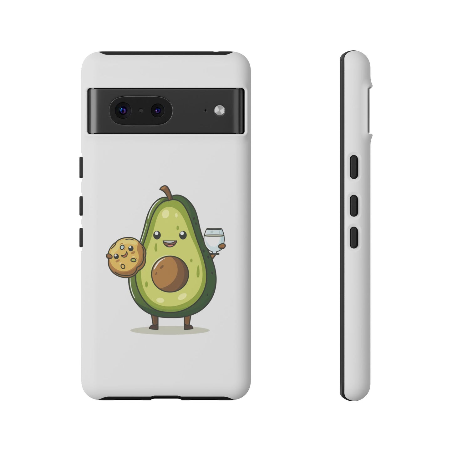 Tough Cases with Cute avocado cartoon character for iPhone, Samsung, and Google case