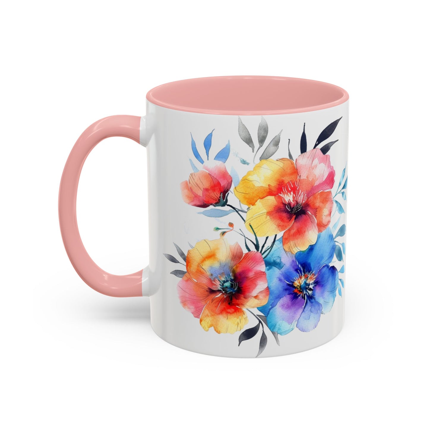 Oil colored  Wildflowers Accent Coffee Mug,  (11oz, 15oz)