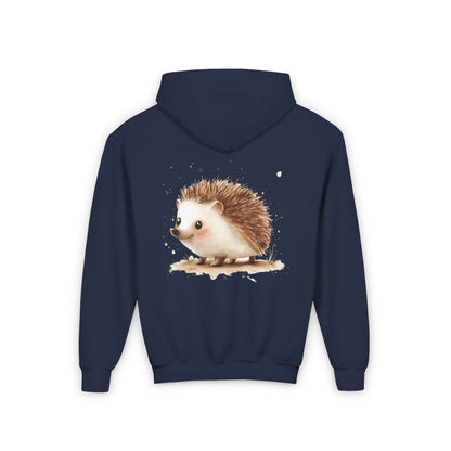 Youth Heavy Blend Hooded Sweatshirt - Cute Hedgehog Design Hooded Sweatshirt