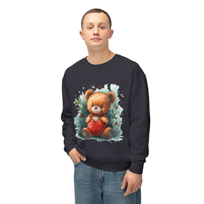 Teddy Bear Unisex Lightweight Crewneck Sweatshirt