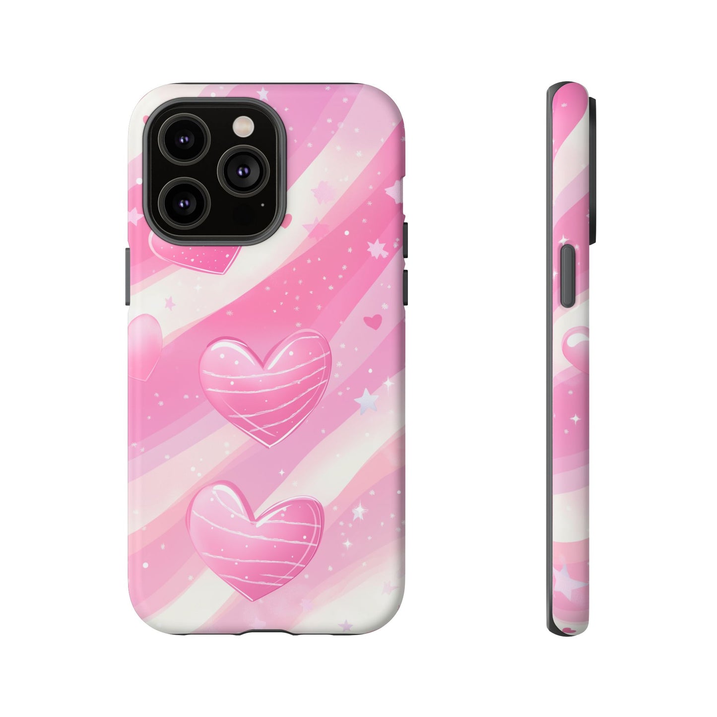 Pink Hearts Phone Case - iPhone, Samsung, and Google case