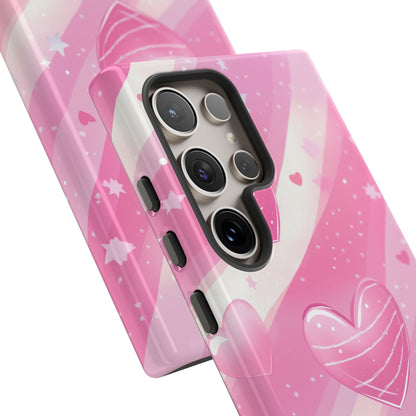 Pink Hearts Phone Case - iPhone, Samsung, and Google case