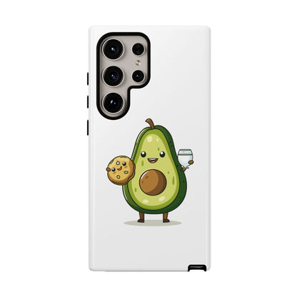 Tough Cases with Cute avocado cartoon character for iPhone, Samsung, and Google case