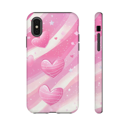 Pink Hearts Phone Case - iPhone, Samsung, and Google case