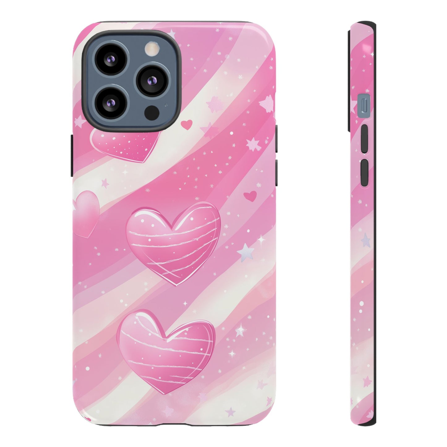 Pink Hearts Phone Case - iPhone, Samsung, and Google case