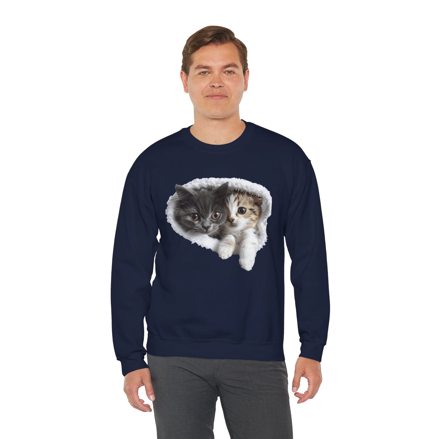 Playful Cats Crewneck Sweatshirt - Unisex Heavy Blend™ Crewneck Sweatshirt