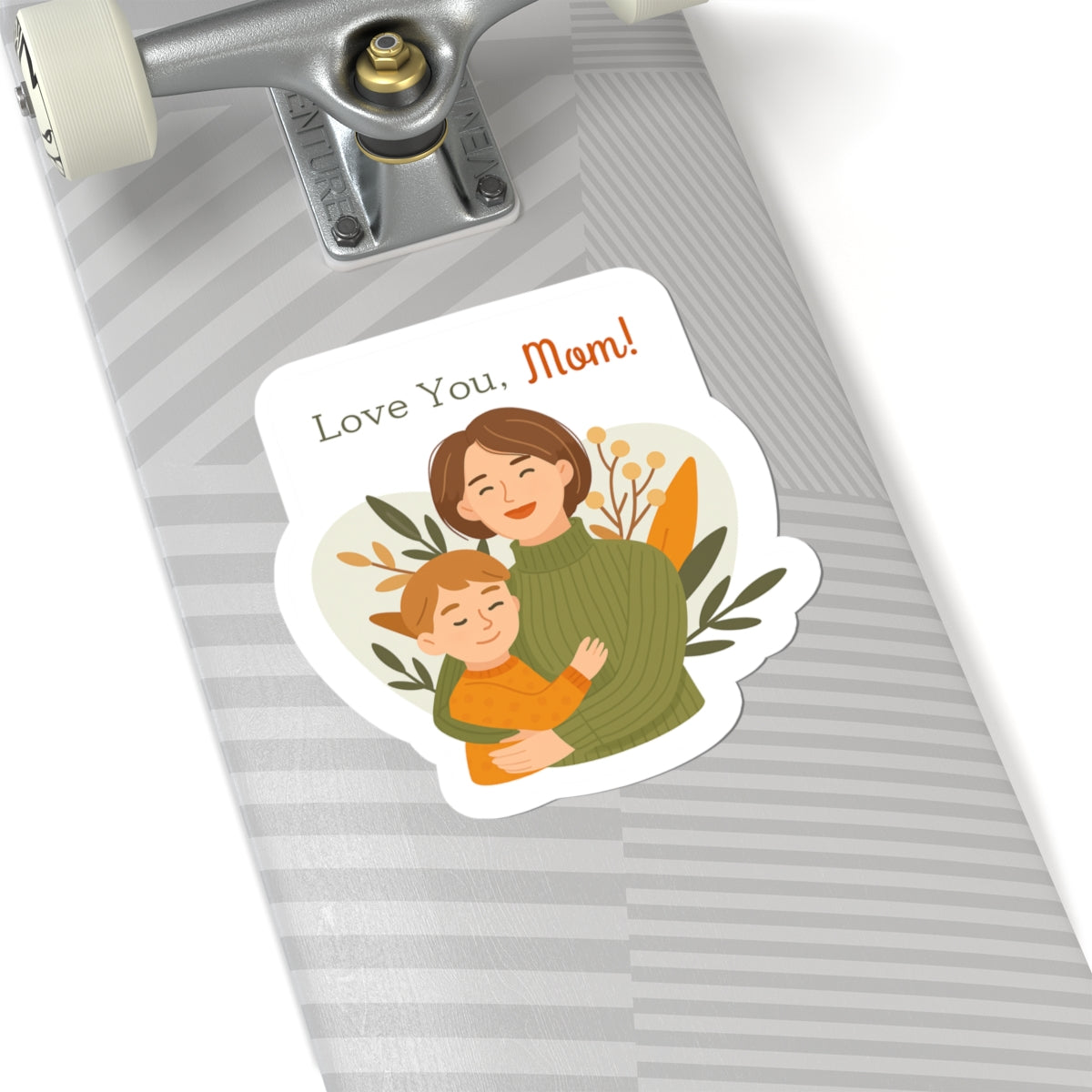 Love You, Mom! Kiss-Cut Stickers - Heartfelt Gifts for Mother's Day
