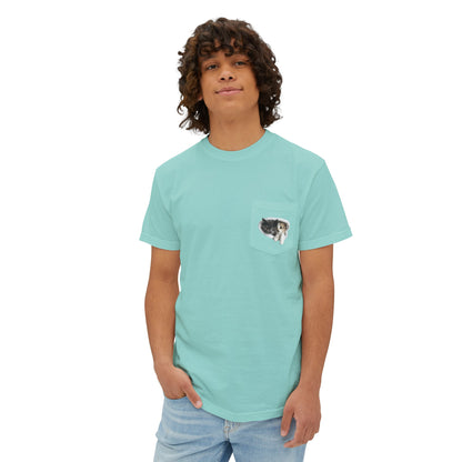 Cute 3D Cats in Pocket T-Shirt - Paraw