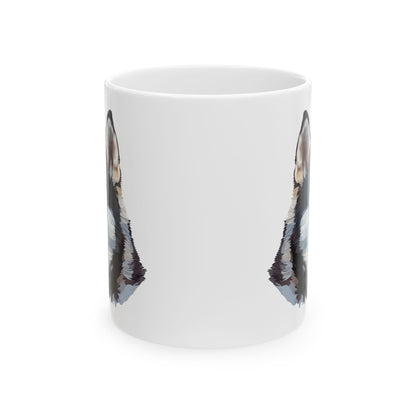 Siberian Husky Dog Coffee Mug - Ceramic Mug, (11oz, 15oz)