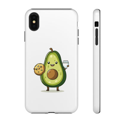 Tough Cases with Cute avocado cartoon character for iPhone, Samsung, and Google case