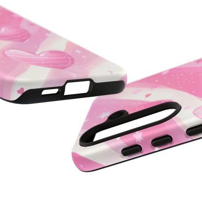 Pink Hearts Phone Case - iPhone, Samsung, and Google case