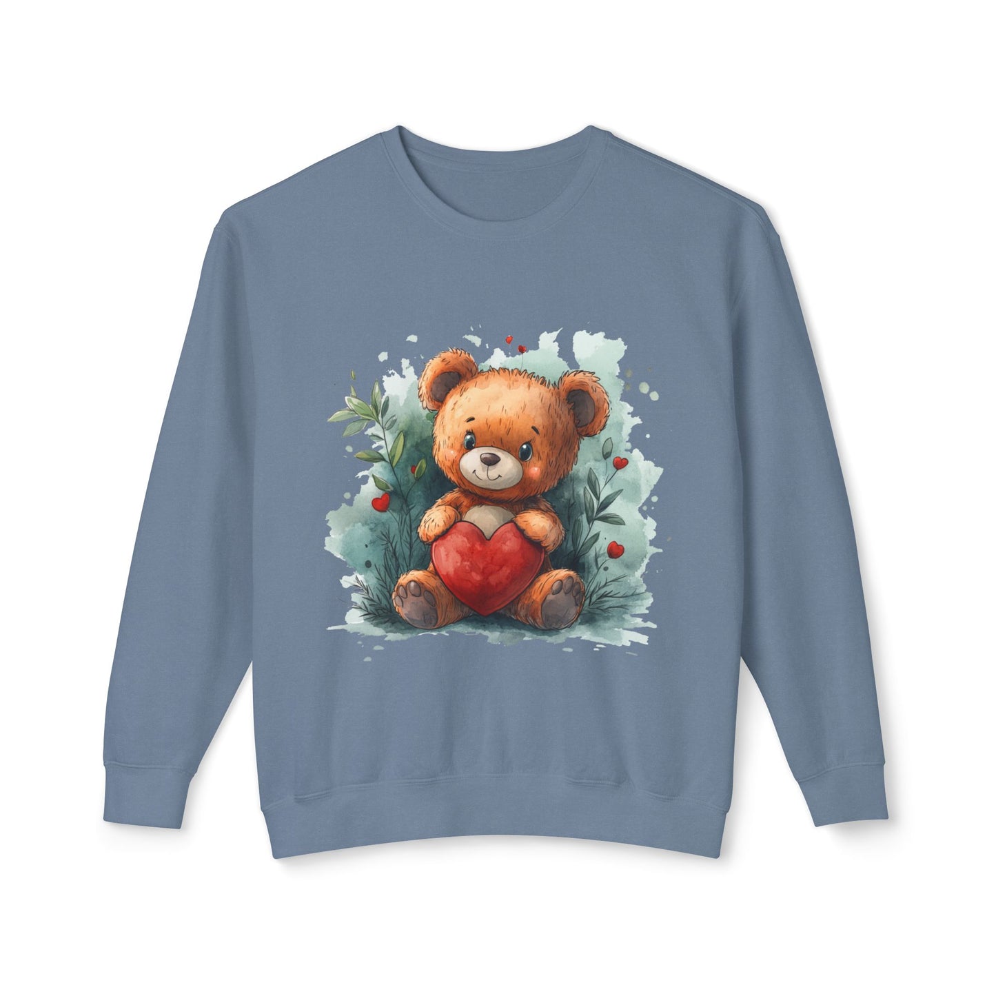 Teddy Bear Unisex Lightweight Crewneck Sweatshirt