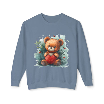 Teddy Bear Unisex Lightweight Crewneck Sweatshirt