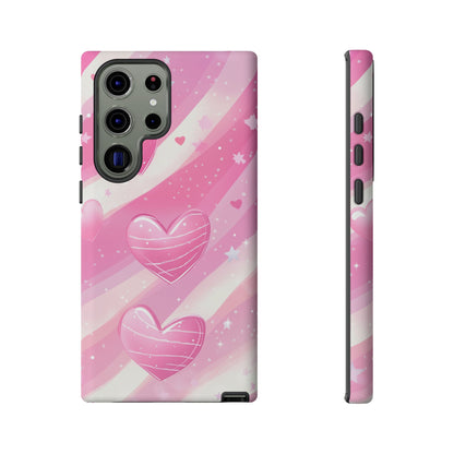 Pink Hearts Phone Case - iPhone, Samsung, and Google case