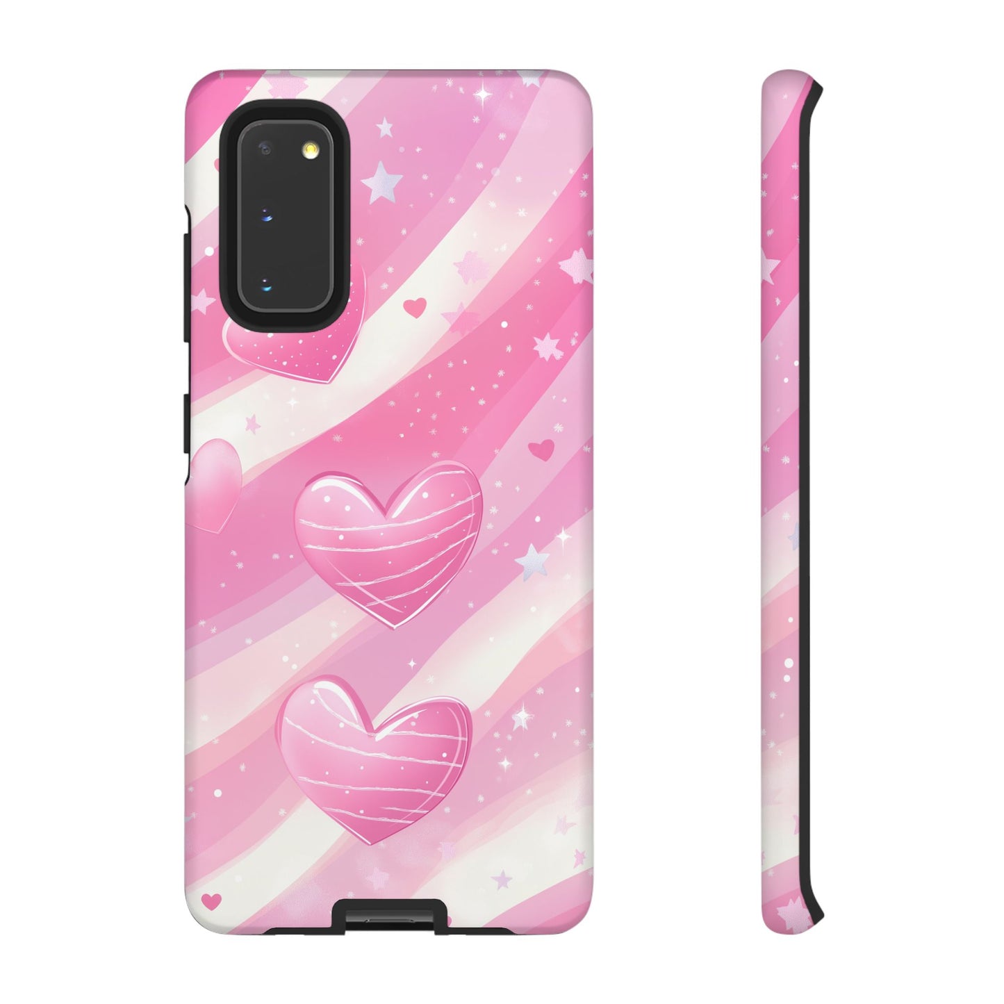 Pink Hearts Phone Case - iPhone, Samsung, and Google case