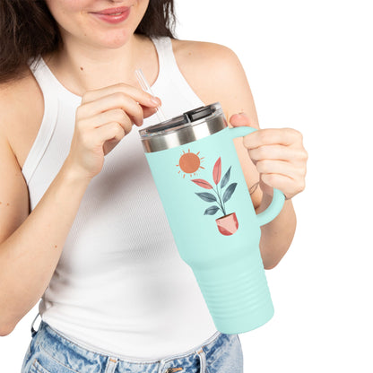 Insulated Travel Mug, 40oz - Peaceful Bloom Insulated Mug