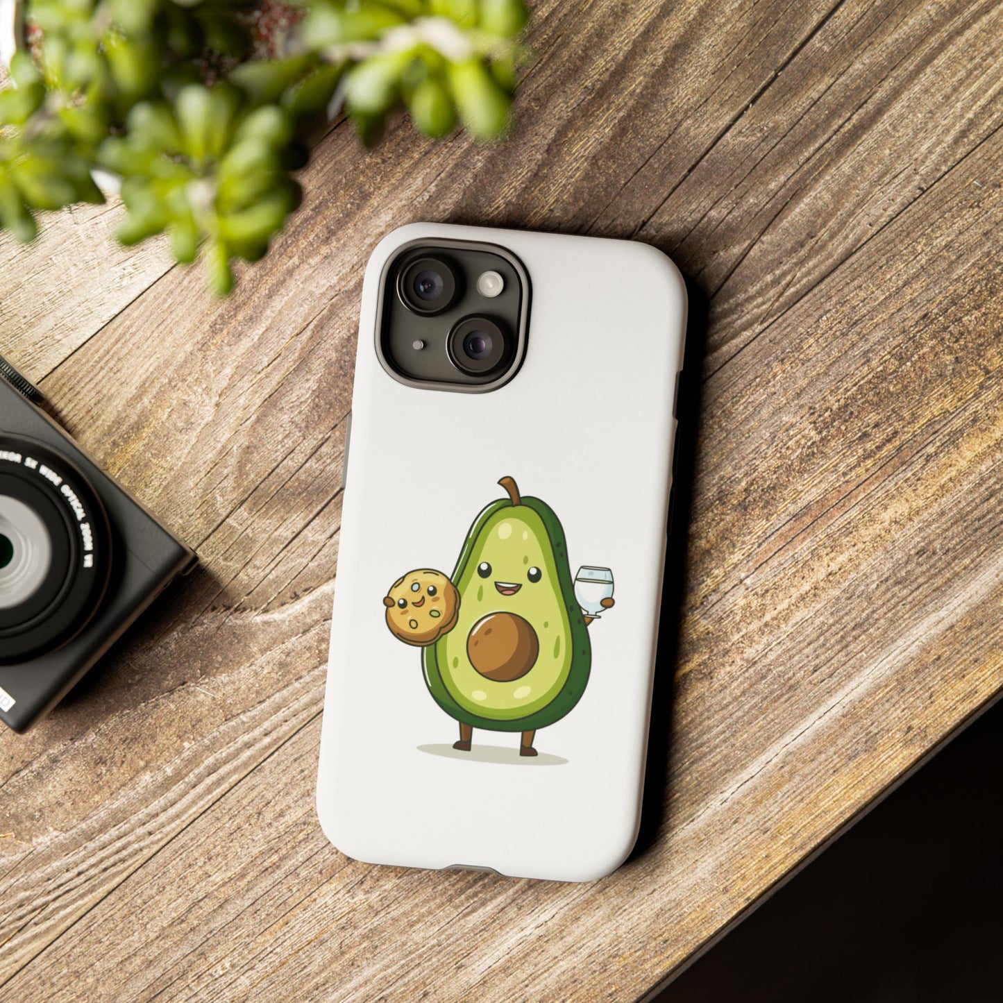 Tough Cases with Cute avocado cartoon character for iPhone, Samsung, and Google case