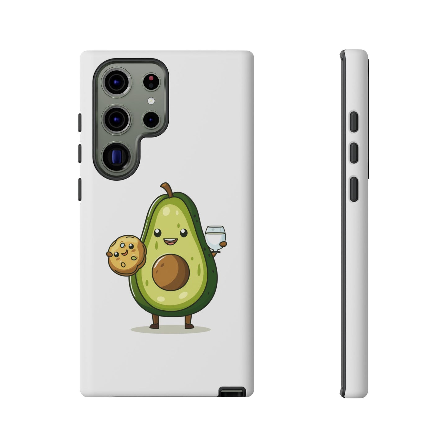 Tough Cases with Cute avocado cartoon character for iPhone, Samsung, and Google case