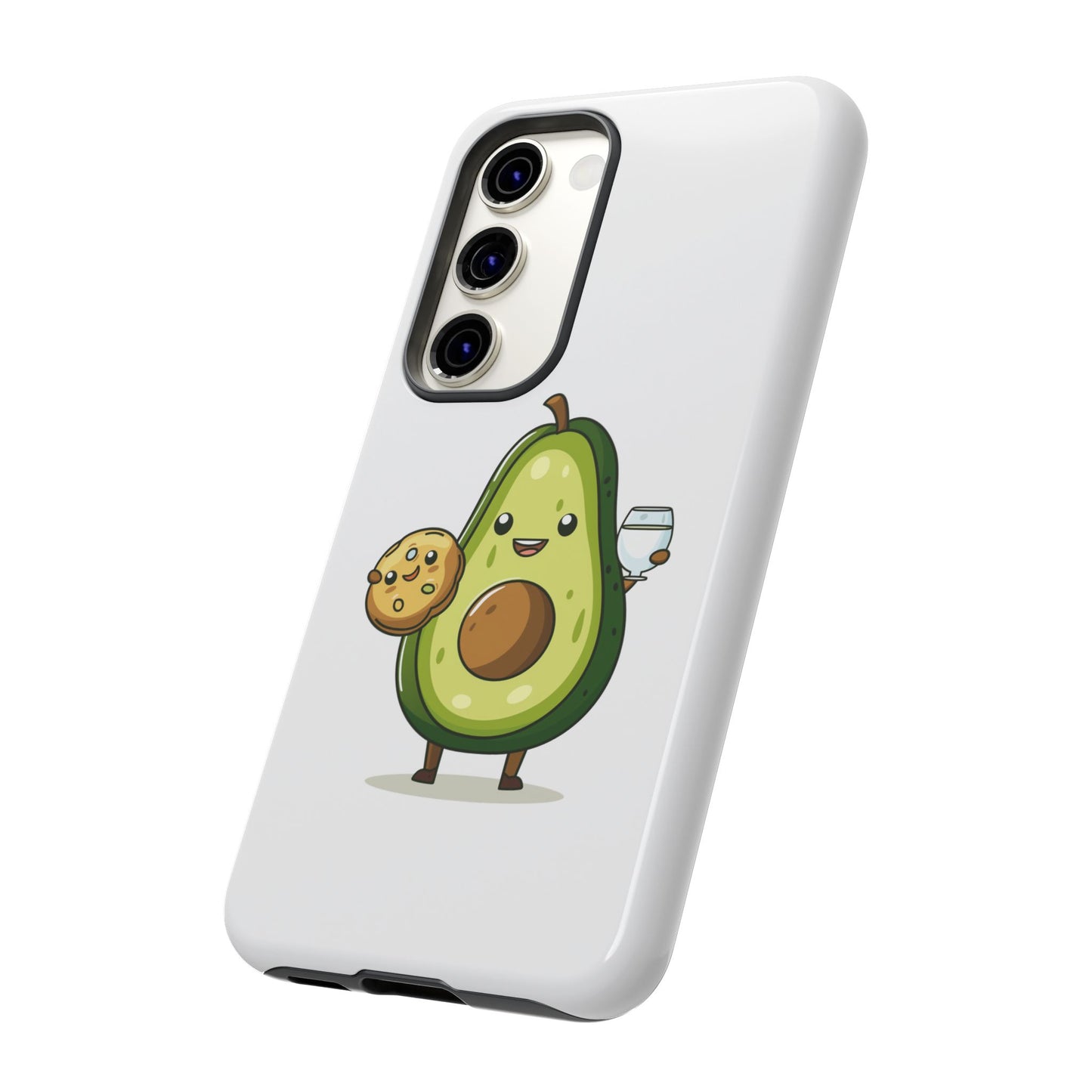 Tough Cases with Cute avocado cartoon character for iPhone, Samsung, and Google case