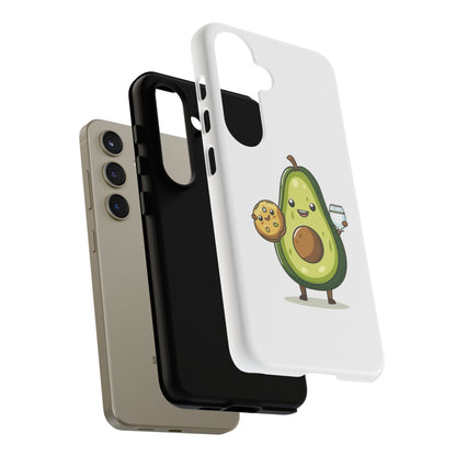 Tough Cases with Cute avocado cartoon character for iPhone, Samsung, and Google case