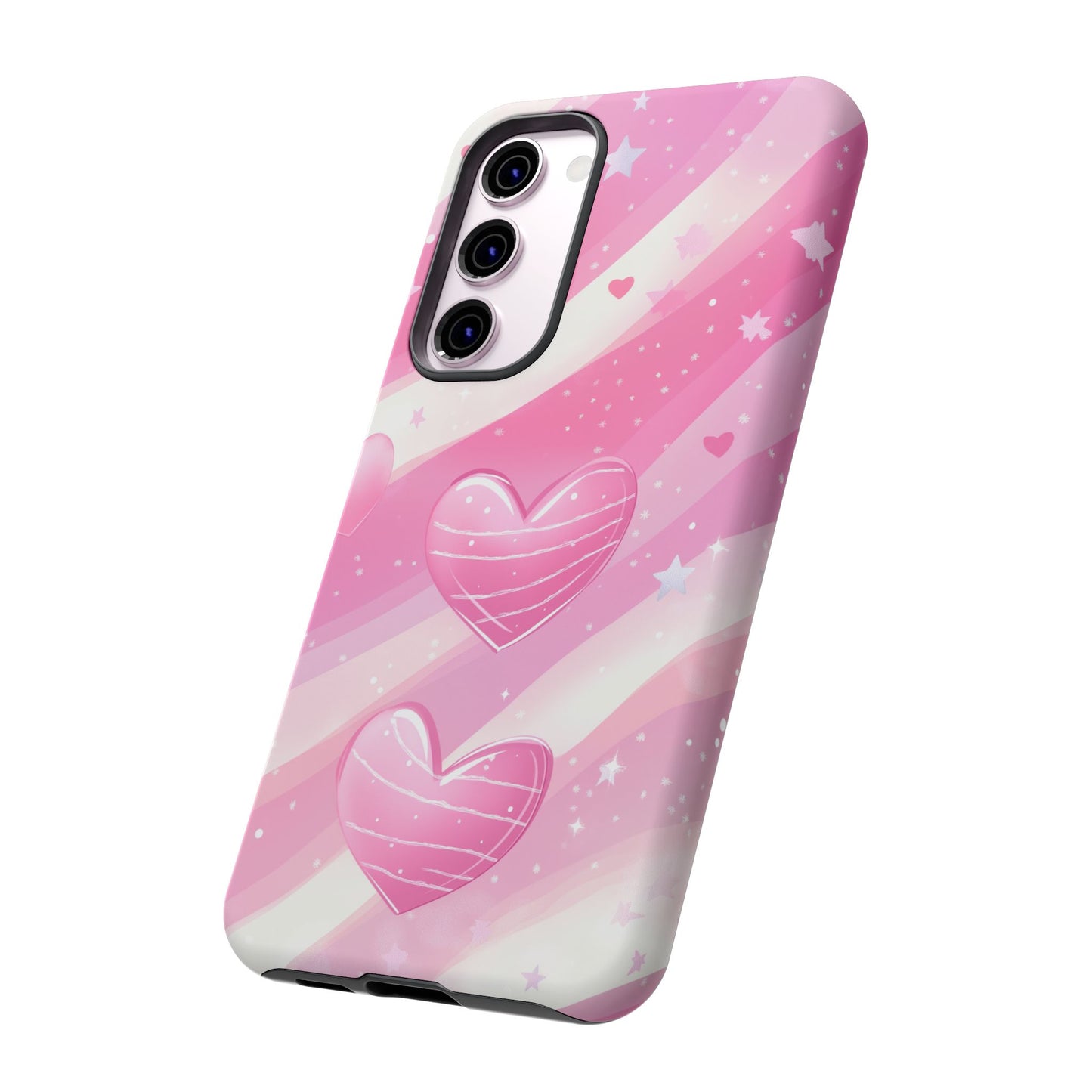 Pink Hearts Phone Case - iPhone, Samsung, and Google case