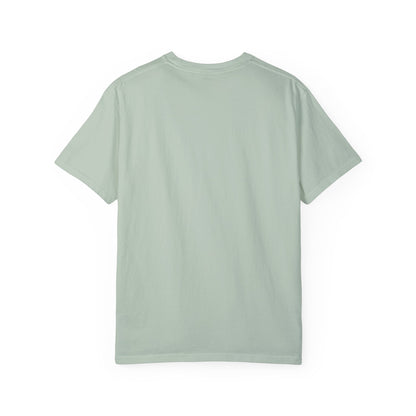 Unisex Garment-Dyed T-shirt - Journey of Heart - Train Tracks Coming out from Heart