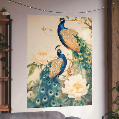 Colorful peacock poster