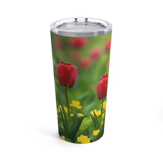 Blooming Beauty: Red Tulip Tumbler (20oz)