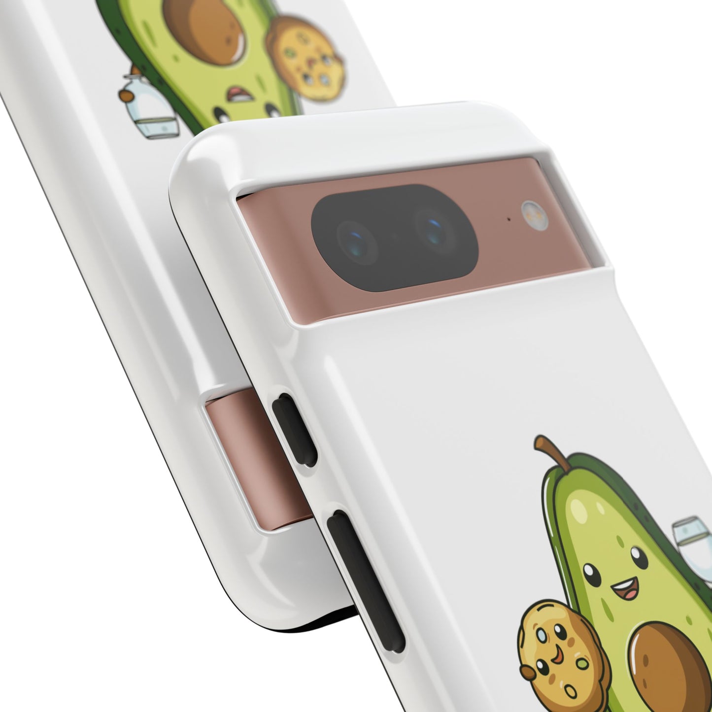 Tough Cases with Cute avocado cartoon character for iPhone, Samsung, and Google case