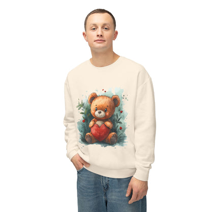 Teddy Bear Unisex Lightweight Crewneck Sweatshirt