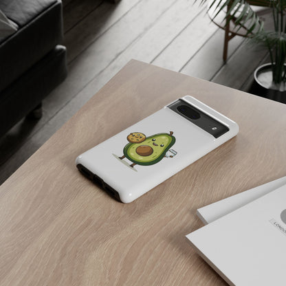 Tough Cases with Cute avocado cartoon character for iPhone, Samsung, and Google case