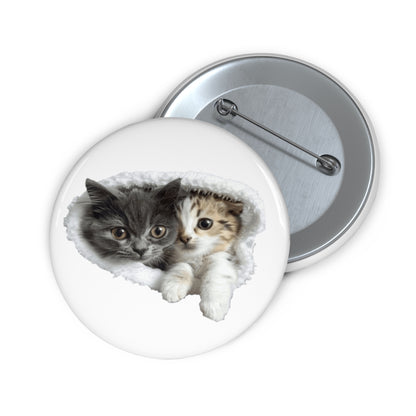 Custom Pin Buttons - Cute Cat Design for Cat Lovers - Paraw