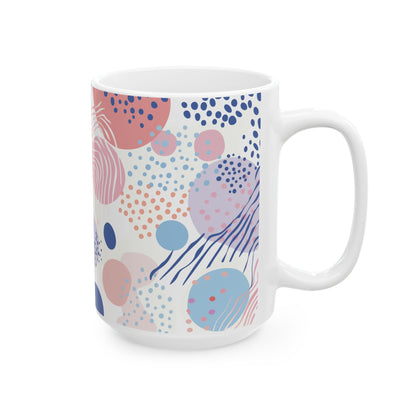 Geometric Shapes Ceramic Mug - (11oz, 15oz)