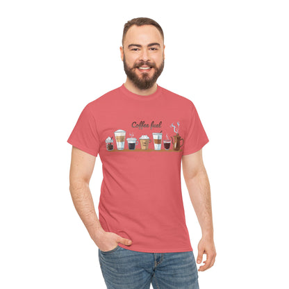 Coffee Cups T-shirt - Unisex Heavy Cotton Tee