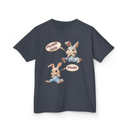 Cute Bunny Youth Heavy Cotton Tee - "My Butt Hurts" Graphic T-Shirt