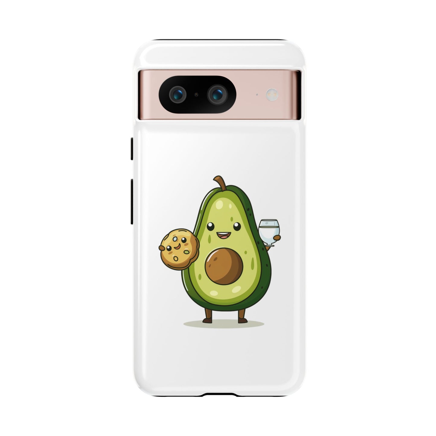 Tough Cases with Cute avocado cartoon character for iPhone, Samsung, and Google case