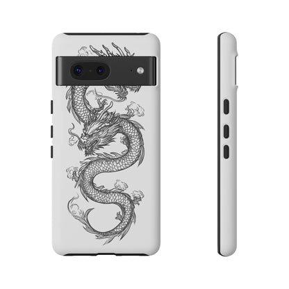 Dragons Phone Cases - Black Ink Tattoo Design of Dragons Tough Cases